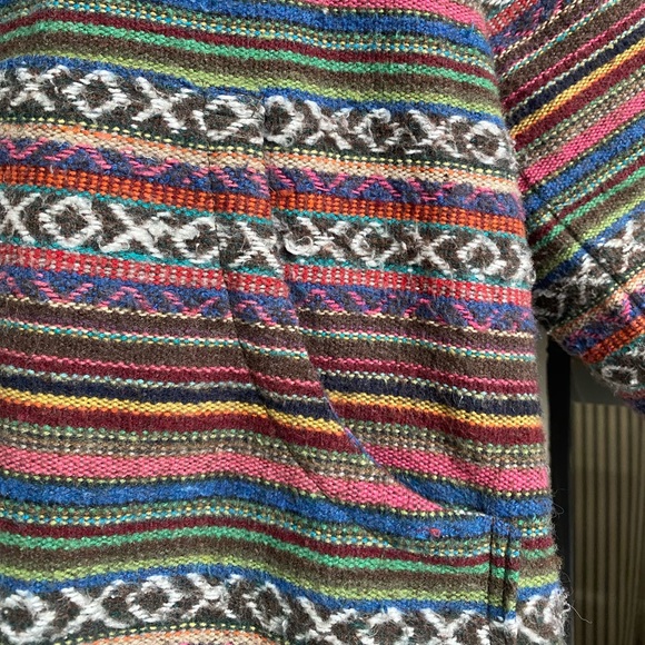 Striped kimono jacket in Gheri Cotton Made in Nepal - Picture 9 of 12